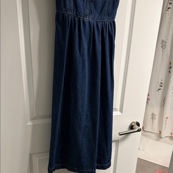 Dark Blue Denim Dress (zips in back with adjustable straps) - Picture 4 of 7